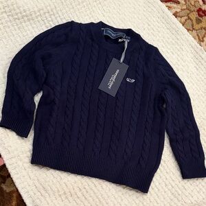 Vineyard Vines Navy Cable Knit Sweater